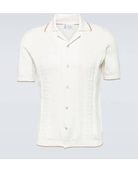 Brunello Cucinelli - Camisa de punto de algodon - Lyst