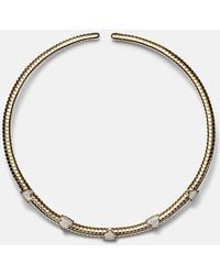 Marina B - Choker Trisolina Aus 18Kt Gelbgold Mit Diamanten - Lyst