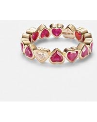 SHAY - 18Kt Ring With Rubies And Diamonds - Lyst