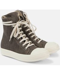 Rick Owens - Drkshdw Denim High-Top Sneakers - Lyst