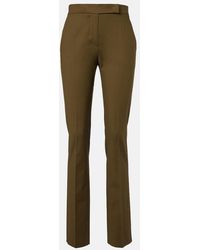 Max Mara - Cotton-Blend Slim Pants - Lyst