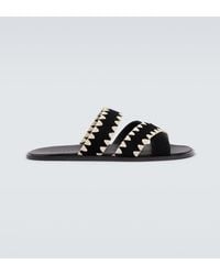 Manolo Blahnik - Nello Suede Sandals - Lyst