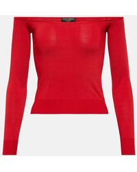 Dolce & Gabbana - Portofino Off-shoulder Cropped Sweater - Lyst
