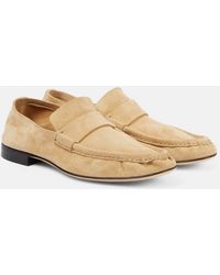 The Row - Soft Suede Loafers - Lyst