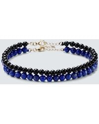 Mateo - Set Aus Zwei Armbaendern Aus Lapislazuli Und Onyx Mit 14Kt Gelbgold - Lyst