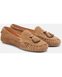 Gianvito Rossi - Thea Tasseled Suede Loafers - Lyst