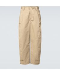 Lemaire - Twisted Cotton And Linen Twill Pants - Lyst