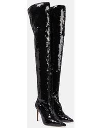 Alexandre Vauthier - Elixir Sequined Over-The-Knee Boots - Lyst
