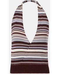 AYA MUSE - Knitted Striped Halterneck Top - Lyst