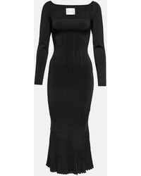 Galvan London - Atalanta Ribbed-Knit Midi Dress - Lyst