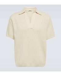 AURALEE - Ribbed-knit Cotton And Wool Top - Lyst