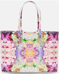 Christian Louboutin - Cabata Small Floral Leather Tote Bag - Lyst