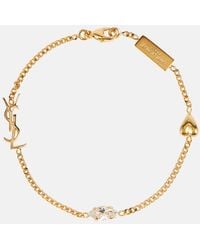 Saint Laurent - Opyum Heart Charm Bracelet - Lyst