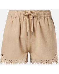 Isabel Marant - Balyme Embroidered Cotton Shorts - Lyst