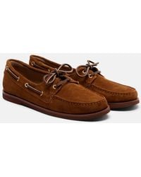 Gianvito Rossi - Vandee Suede Boat Shoes - Lyst