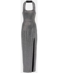 Area - Embellished Halterneck Gown - Lyst