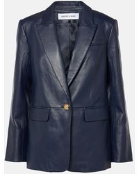 Veronica Beard - Vega Leather Blazer - Lyst
