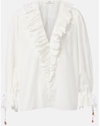 Chloé - Top Aus Baumwolle - Lyst