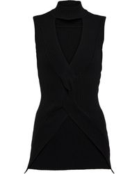 Wolford Ribbed-knit Wool-blend Top - Black