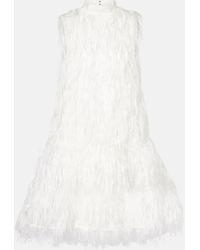 ROKSANDA - Bridal Odette Faux Feather-Trimmed Silk Minidress - Lyst