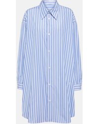 MM6 by Maison Martin Margiela - Striped Cotton Poplin Shirt Dress - Lyst