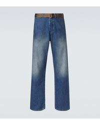 Plan C - Jeans Rectos Con Cinturon - Lyst