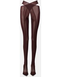 The Attico - Overknee-Stiefel Cheopissima 105 Aus Mesh - Lyst
