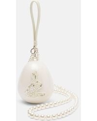 Simone Rocha - Egg Leather-Trimmed Embellished Clutch - Lyst