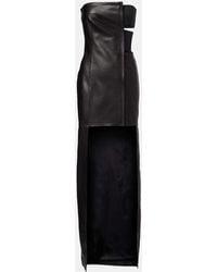 Jean Paul Gaultier - Cutout Asymmetric Leather Maxi Dress - Lyst