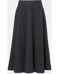 Max Mara - Denim Midi Skirt - Lyst