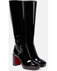 Christian Louboutin - Alleo 90 Patent Leather Knee-High Boots - Lyst