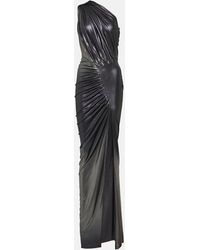 Rick Owens - One-shoulder Ruched Metallic Gown - Lyst