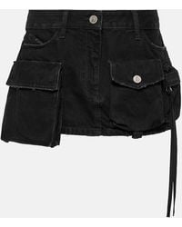 The Attico - Fay Low-rise Denim Miniskirt - Lyst