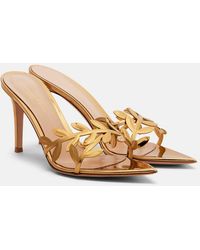 Gianvito Rossi - Flavia Mirrored Leather Mules - Lyst