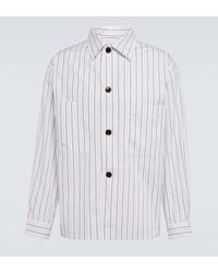 Lemaire - Striped Cotton Shirt - Lyst