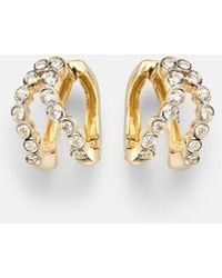 Mateo - Ohrringe Wave Aus 14Kt Gelbgold Mit Diamanten - Lyst