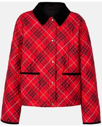 Burberry - Chaqueta Check De Algodon Con Pana - Lyst