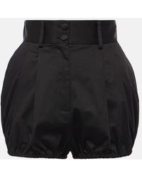 Dolce & Gabbana - High-rise Cotton-blend Gabardine Shorts - Lyst
