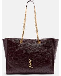 Saint Laurent - Niki Large Leather Tote Bag - Lyst