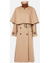 Chloé - Trenchcoat Aus Baumwollgabardine Mit Cape-Detail - Lyst