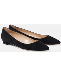 Manolo Blahnik - Bb Suede Ballet Flats - Lyst