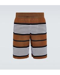 Burberry - Striped Mesh Shorts - Lyst