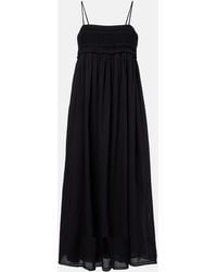 Posse - Danielle Lace-Trimmed Cotton Midi Dress - Lyst