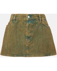 Acne Studios - Faded Denim Corduroy Miniskirt - Lyst