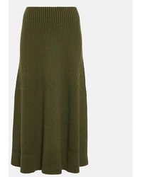 Chloé - Ribbed Wool Maxi Skirt - Lyst