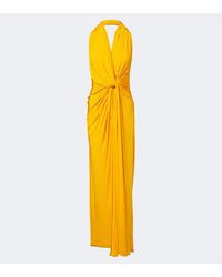 Alex Perry - Draped Halterneck Jersey Gown - Lyst