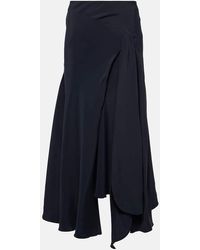 Victoria Beckham - High-rise Asymmetric Midi Skirt - Lyst