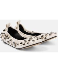 Isabel Marant - Belna Studded Leather Ballet Flats - Lyst