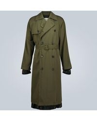 Dries Van Noten Trenchcoat aus Baumwolle - Grün