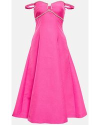 Self-Portrait - Diamante Detail Midi Dress - Lyst